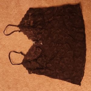 Brown Lace Camisole, Size L